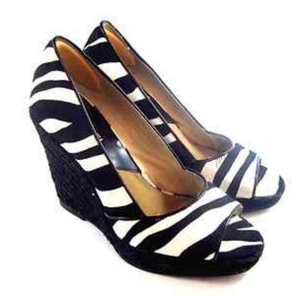 MICHAEL Michael Kors Shoes - Michael Kors Wedge Zebra Espadrille Shoes Size 8
